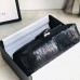 Gucci 443497 GG Marmont small sequin shoulder bag in Black Silk