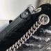 Gucci 443497 GG Marmont small sequin shoulder bag in Black Silk