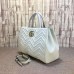 Gucci 443505 GG Marmont medium matelassé top handle bags White