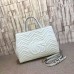 Gucci 443505 GG Marmont medium matelassé top handle bags White