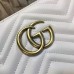 Gucci 443505 GG Marmont medium matelassé top handle bags White