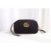 Gucci Black GG Marmont Velvet Small Shoulder Bag