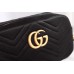 Gucci Black GG Marmont Velvet Small Shoulder Bag