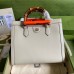 Gucci Diana Medium Tote Bag In White Leather