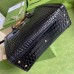 Gucci Diana Small Tote Bag In Black Croc-embossed Leather