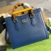 Gucci Diana Small Tote Bag In Royal Blue Leather