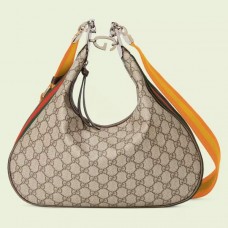 Gucci Attache Large Shoulder Bag In Beige GG Canvas