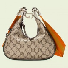 Gucci Attache Small Shoulder Bag In Beige GG Canvas