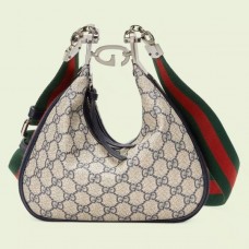 Gucci Attache Small Shoulder Bag In Blue GG Canvas