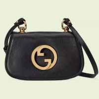 Gucci Blondie Mini Shoulder Bag In Black Leather