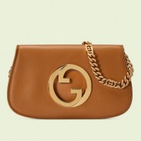 Gucci Blondie Small Shoulder Bag In Brown Leather