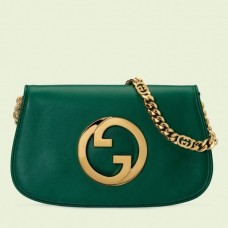 Gucci Blondie Small Shoulder Bag In Green Leather