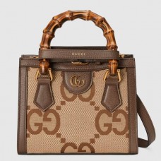 Gucci Diana jumbo GG Mini Tote Bag Brown