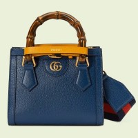 Gucci Diana Mini Tote Bag In Royal BlueLeather