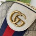 Gucci Ophidia GG Supreme Backpack With White Leather