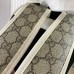 Gucci Ophidia GG Supreme Backpack With White Leather