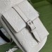 Gucci Men's Backpack In White GG Embossed Leather