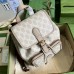 Gucci Interlocking G Backpack In White GG Supreme Canvas