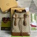 Gucci Medium Backpack In Beige GG Canvas with Interlocking G