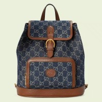 Gucci Interlocking G Backpack In GG Denim Jacquard