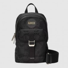 Gucci Off The Grid Sling Backpack In Black GG Nylon