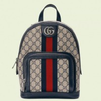 Gucci Ophidia Small Backpack In Blue GG Supreme