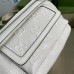 Gucci Belt Bag In White GG Embossed Perforated Leather