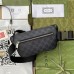 Gucci Black GG Supreme Belt Bag with Interlocking G