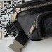 Gucci Black GG Supreme Belt Bag with Interlocking G