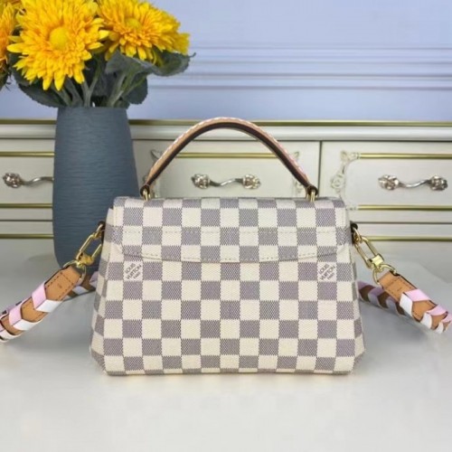 Replica Louis Vuitton Damier Azur Croisette Bag With Braided Strap