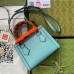 Gucci Diana Mini Tote Bag In Blue Leather