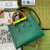 Gucci Diana Small Tote Bag In Green Leather
