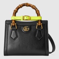Gucci Diana Mini Tote Bag In Black Leather