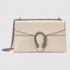 Gucci Dionysus Small Shoulder Bag In White Leather
