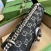 Gucci Dionysus Small Shoulder Bag In Black GG Denim