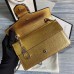 Gucci Dionysus Super Mini Bag In Gold Lame Leather