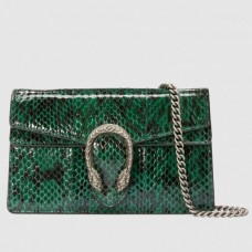 Gucci Green Dionysus Super Mini Snakeskin Bag