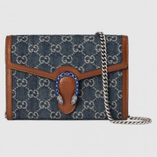 Gucci Dionysus Mini Chain Bag In GG Washed Denim