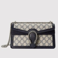 Gucci Dionysus Small Bag In Blue GG Supreme Canvas