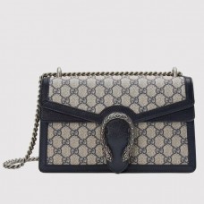 Gucci Dionysus Small Shoulder Bag In Blue GG Supreme Canvas