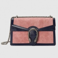 Gucci Dionysus Small Shoulder Bag In Pink Corduroy