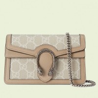 Gucci Dionysus Super Mini Bag In White GG Canvas