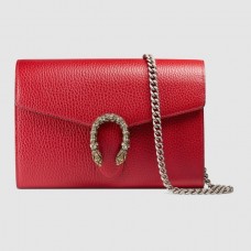 Gucci Red Dionysus Mini Chain Leather Bag