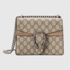 Gucci Taupe Dionysus GG Supreme Mini Bag