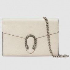 Gucci White Dionysus Mini Chain Leather Bag
