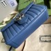 Gucci GG Marmont Small Bag In Blue Matelasse Calfskin