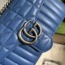 Gucci GG Marmont Small Bag In Blue Matelasse Calfskin