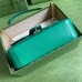 Gucci GG Marmont Small Shoulder Bag In Green Diagonal Leather