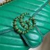 Gucci GG Marmont Small Shoulder Bag In Green Diagonal Leather