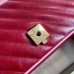 Gucci GG Marmont Small Shoulder Bag In Red Diagonal Leather